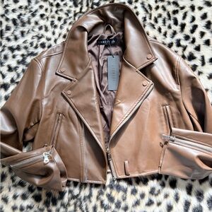 Lioness Tan Leather Jacket
